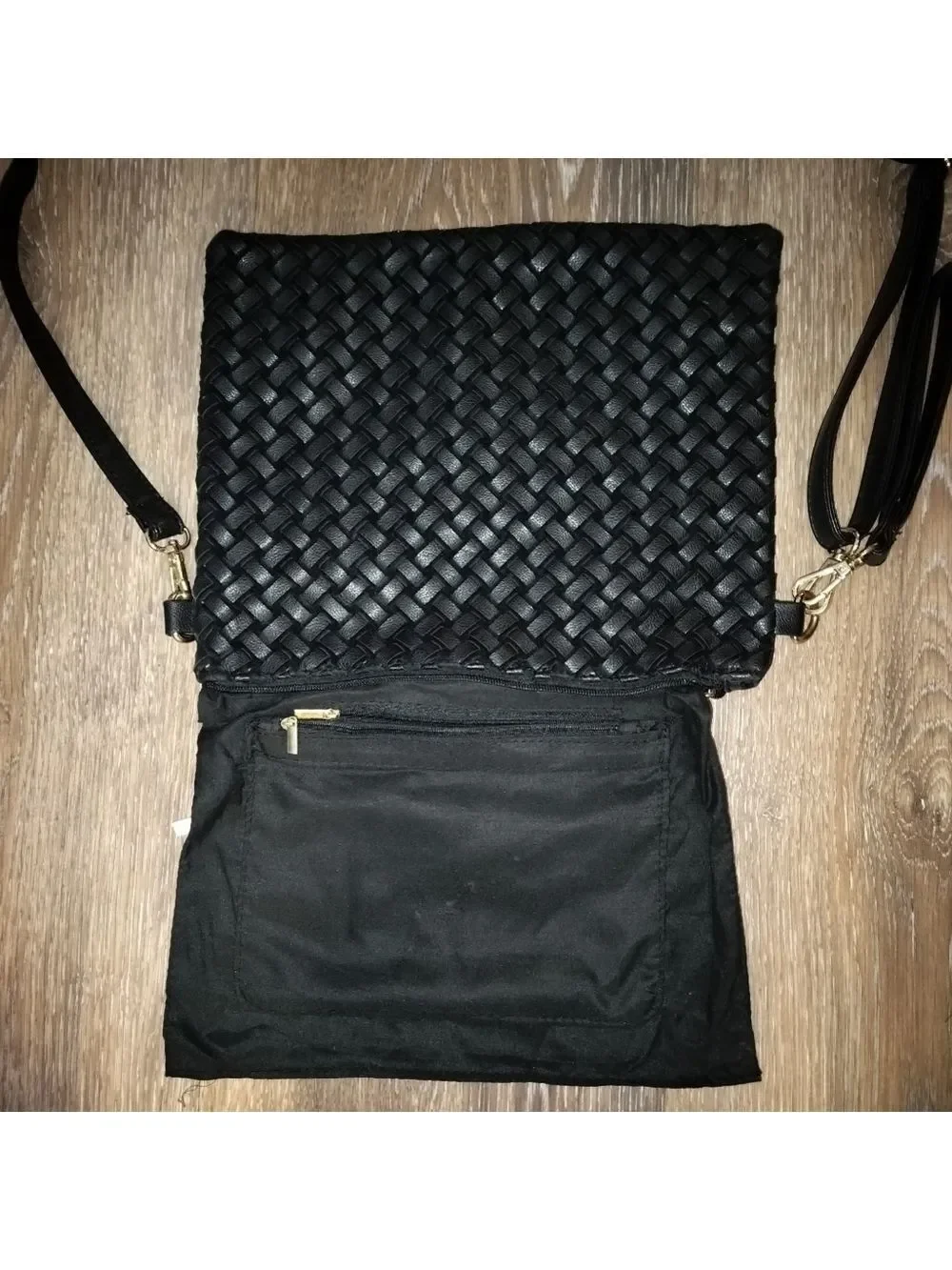 Handmade Black Clutch Purse with Silver Studs New
